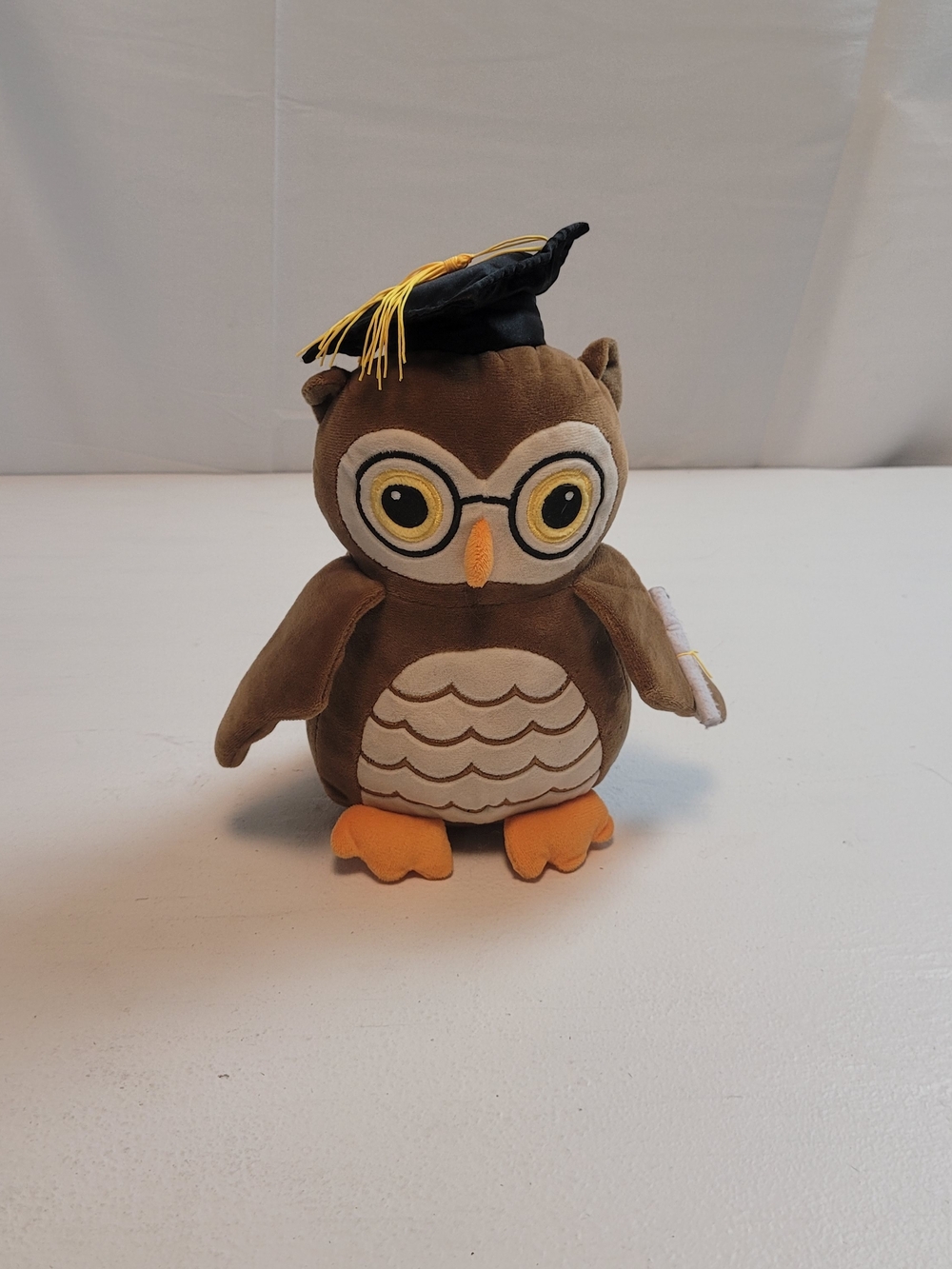 Brown and Yellow Graduation Owl Plush